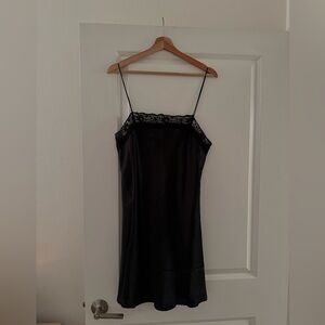 Abercrombie and fitch black mini slip dress